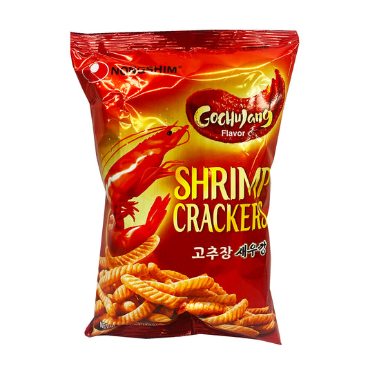 Front graphic image of Nongshim Shrimp Crackers - Gochujang Flavor 2.64oz