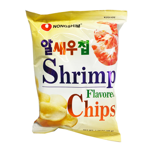 Front graphic image of Nongshim Shrimp Flavored Chips 1.58oz