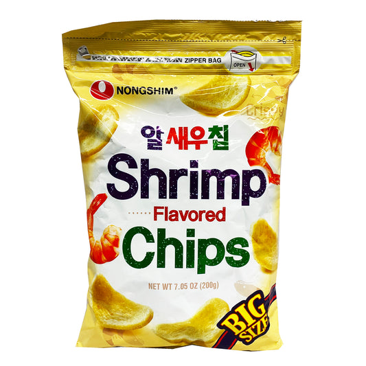 Front graphic image of Nongshim Shrimp Flavored Chips 7.05oz (200g)