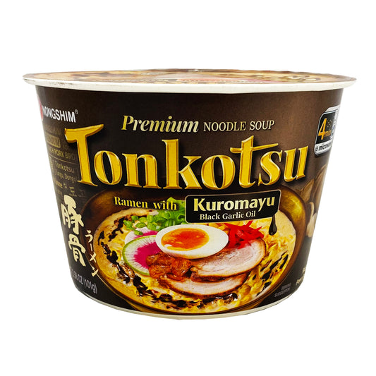 Front graphic image of Nongshim Tonkotsu Ramen with Black Garlic Oil 3.56oz (101g)