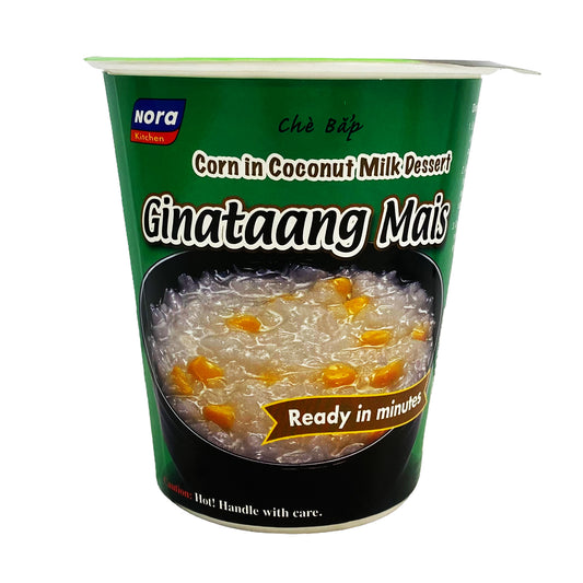 Front graphic view of Nora Kitchen Corn in Coconut Milk - Ginataang Mais 2.64oz