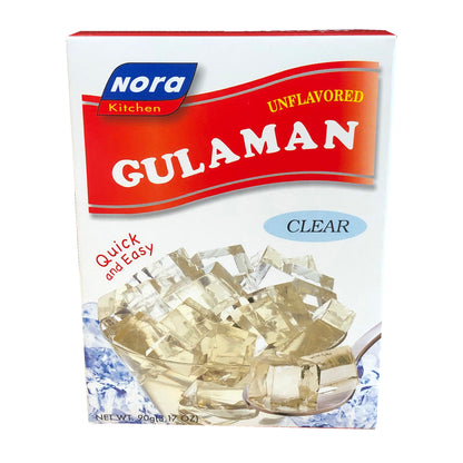 Front graphic image of Nora Kitchen Unflavored Gulaman - Clear 3.17oz