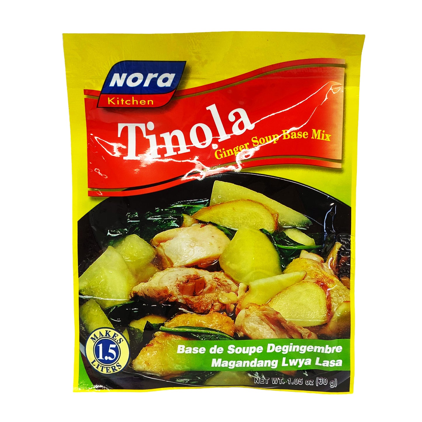 Front graphic view of Nora Kitchen Soup Base Mix - Tinola 1.05oz