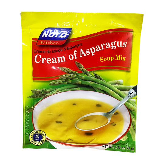 Front graphic view of Nora Kitchen Soup Mix - Cream Of Asparagus 2.46oz