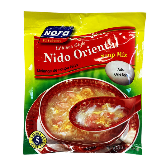 Front graphic view of Nora Kitchen Soup Mix - Nido Oriental 2.18oz