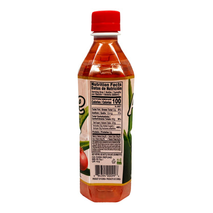 Back graphic image of OKF Aloe Vera Drink - Pomegranate Flavor 16.9oz (500ml)