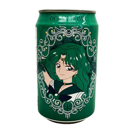 Front graphic image of Ocean Bomb Sailor Moon Sparkling Water - Kiwi Flavor 11.15oz (330ml)