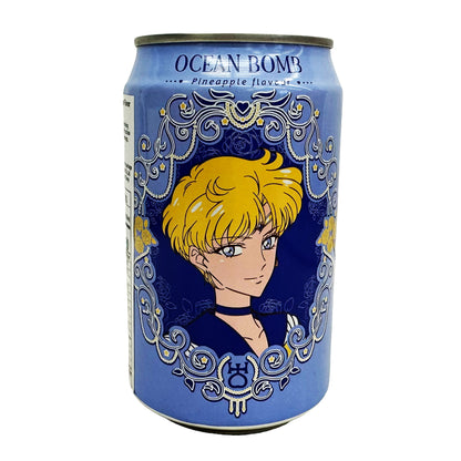 Front graphic image of Ocean Bomb Sailor Moon Sparkling Water - Pineapple Flavor 11.15oz (330ml)