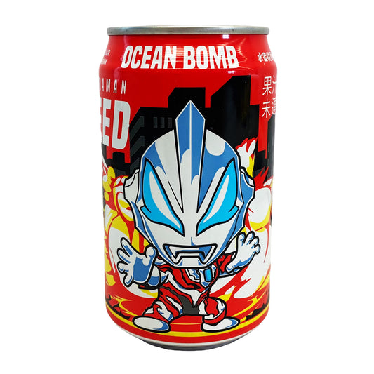 Front graphic image of Ocean Bomb Ultraman Geed Yogurt Drink - Peach Flavor 10.8oz (320ml)