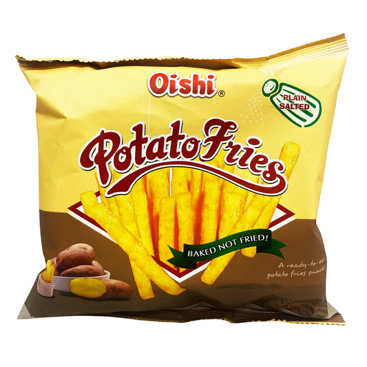 Front graphic image of Oishi Potato Fries - Salt Flavor 1.76oz