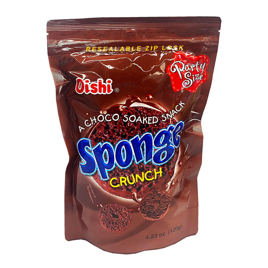 Front graphic image of Oishi Sponge Crunch Party Size 4.23oz