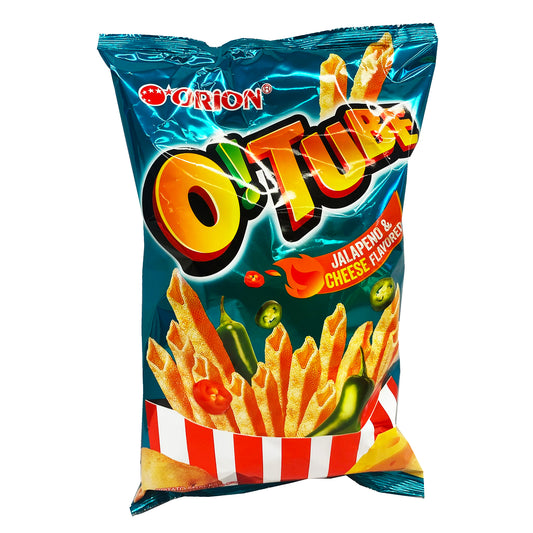 Front graphic image of Orion O! Tube Jalapeno and Cheese Potato Snack 4.06oz (115g)
