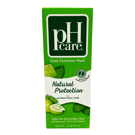Front graphic view of PH Care Daily Feminine Wash - Natural Protection 5.07oz (150ml)