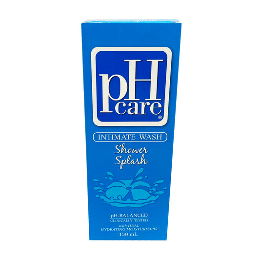 Front graphic view of PH Care Intimate Wash - Shower Splash (Blue) 5.07oz