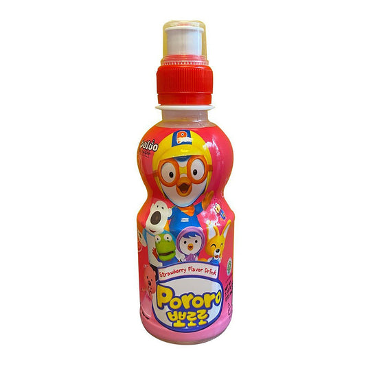 Front graphic image of Paldo Pororo Drink Strawberry Flavor 7.95oz 