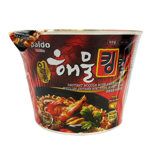 Front graphic image of Paldo Seafood Ramen - King Cup 3.88oz