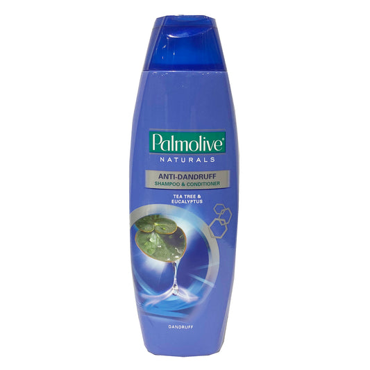 Front graphic view of Palmolive Naturals Anti Dandruff Shampoo and Conditioner (Blue) 6.08oz