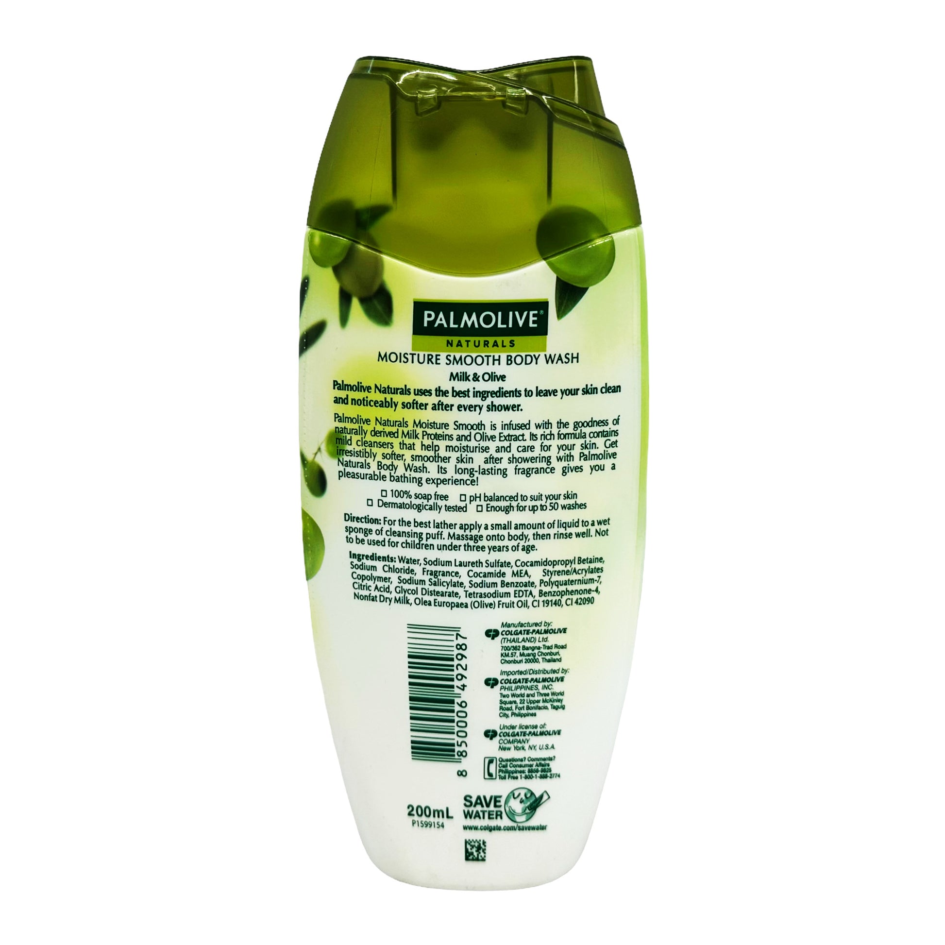 Back graphic image of Palmolive Naturals Moisture Smooth Body Wash 6.76oz (200ml)