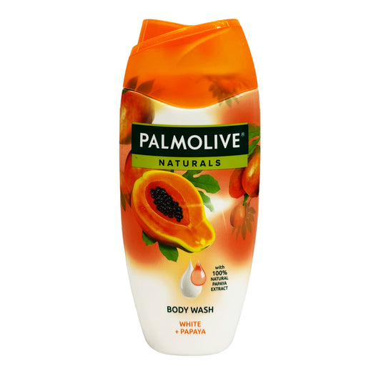 Front graphic image of Palmolive Naturals White & Papaya Body Wash 6.76oz (200ml)