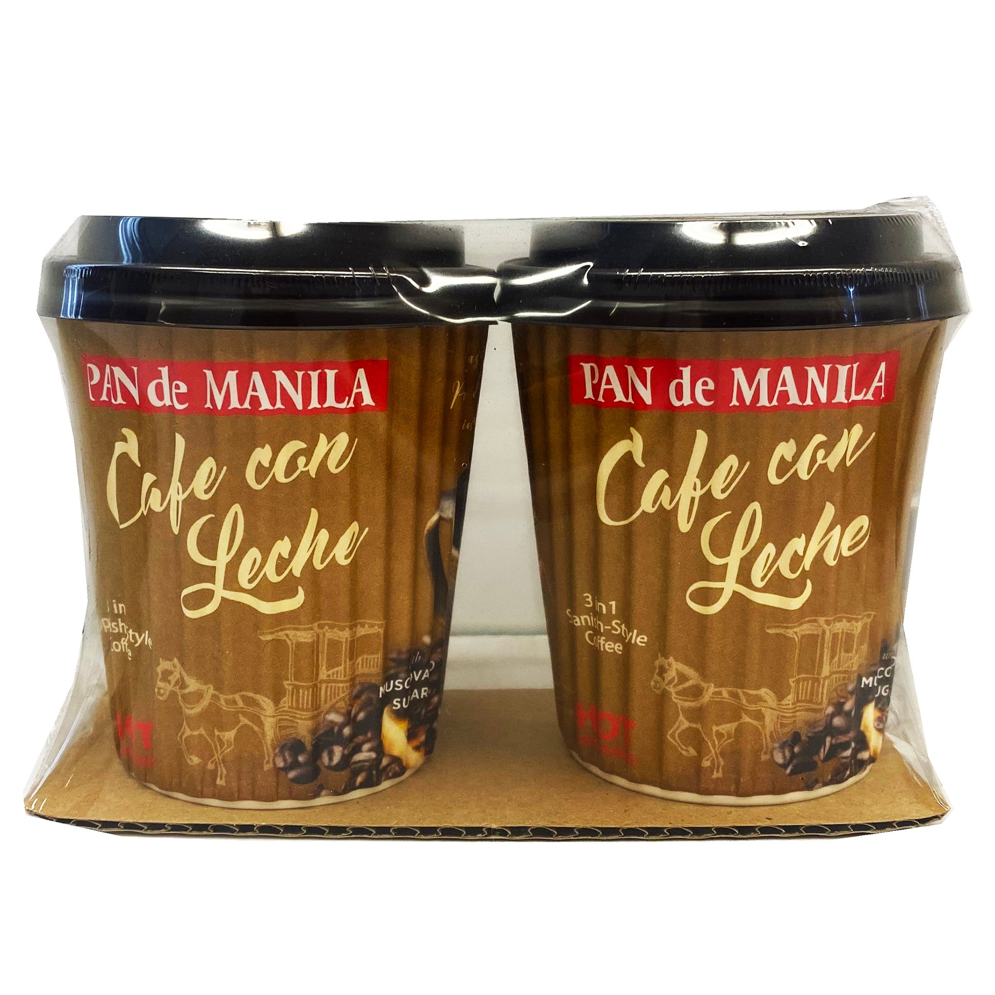 Front graphic image of Pan De Manila Instant Cup - Cafe con Leche 1.48oz