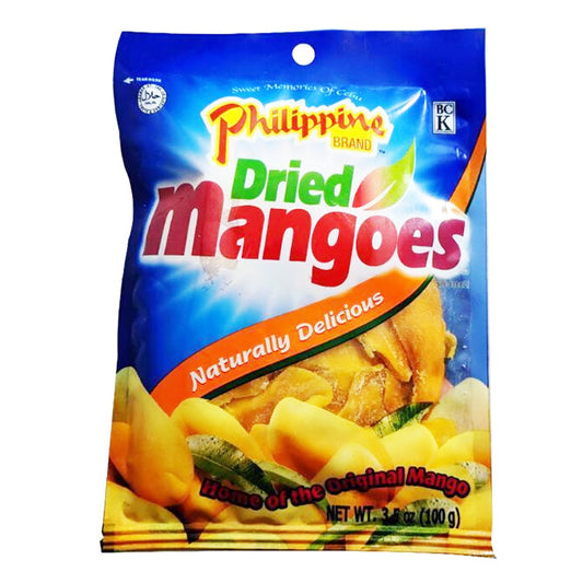 Front graphic image of Philippine Brand Dried Mangoes 3.5oz