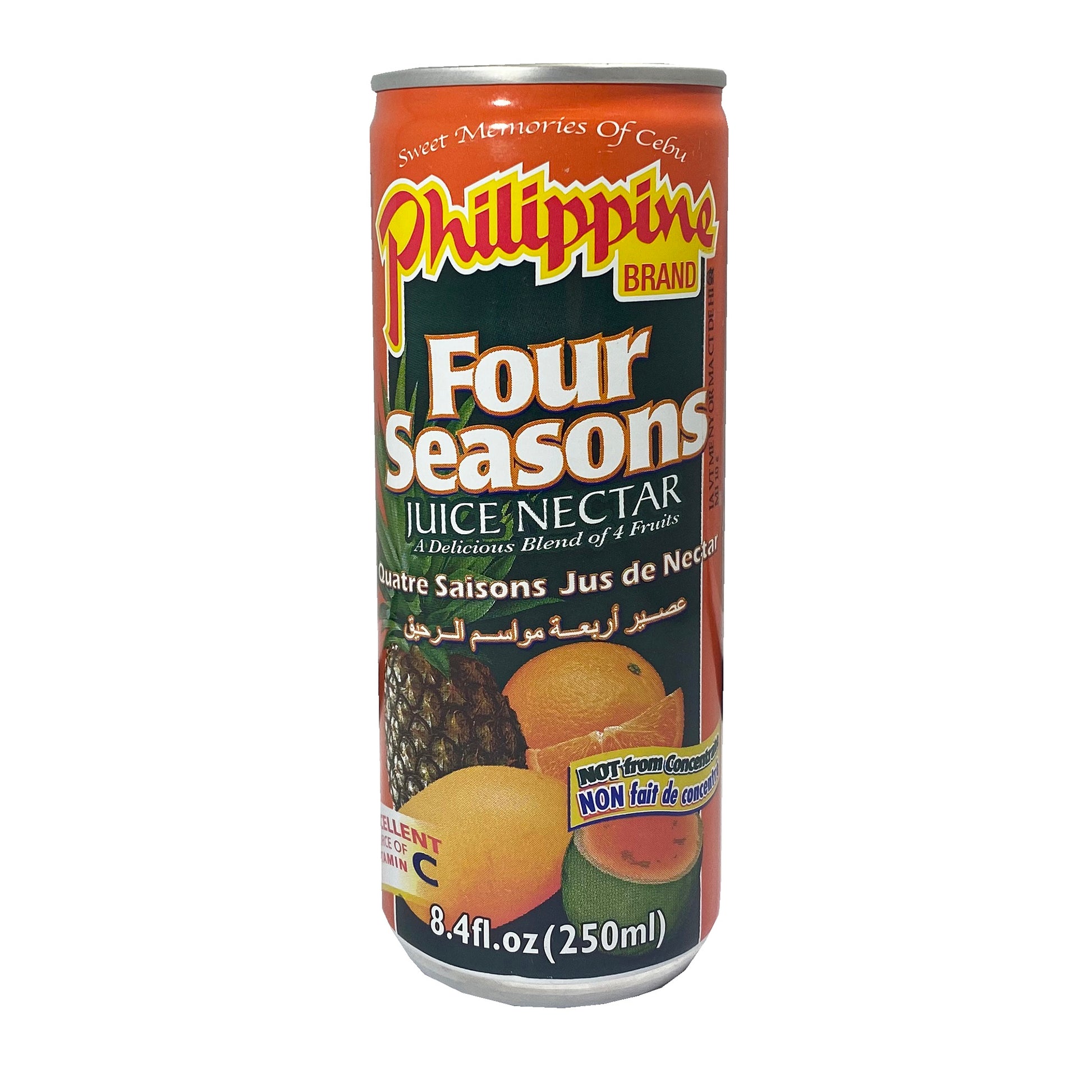Front graphic image of Philippine Brand Four Seasons Juice 8.4oz