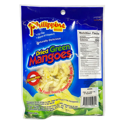 Back graphic image of Philippine Brand Green Mangoes 3.5oz