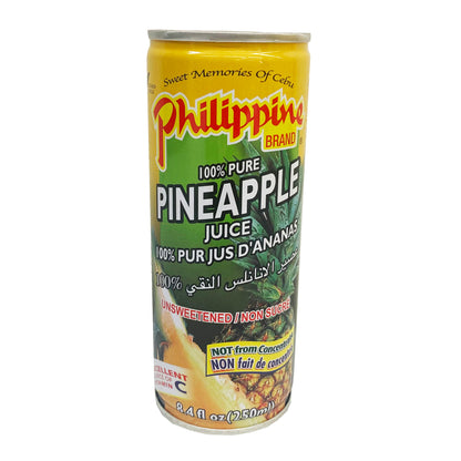 Front graphic image of Philippine Brand Pineapple Juice 8.4oz
