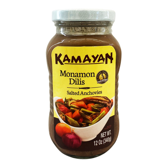 Front graphic image of Kamayan Sauteed Anchovies Paste - Monamon Dilis 12oz (340g)