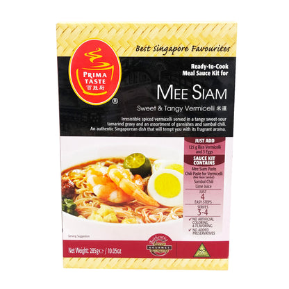 Front graphic image of Prima Taste Mee Siam Sweet & Tangy Vermicelli Sauce Kit 10.05oz