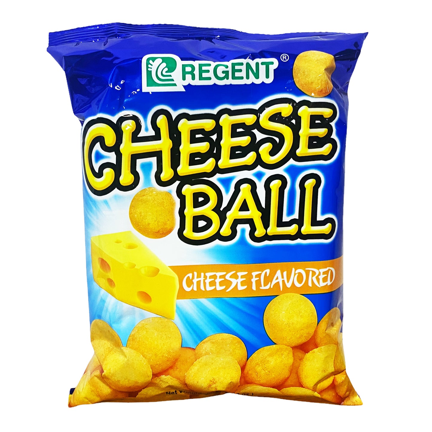 Front graphic image of Regent Cheese Ball - Cheese Flavored Snack 2.12oz