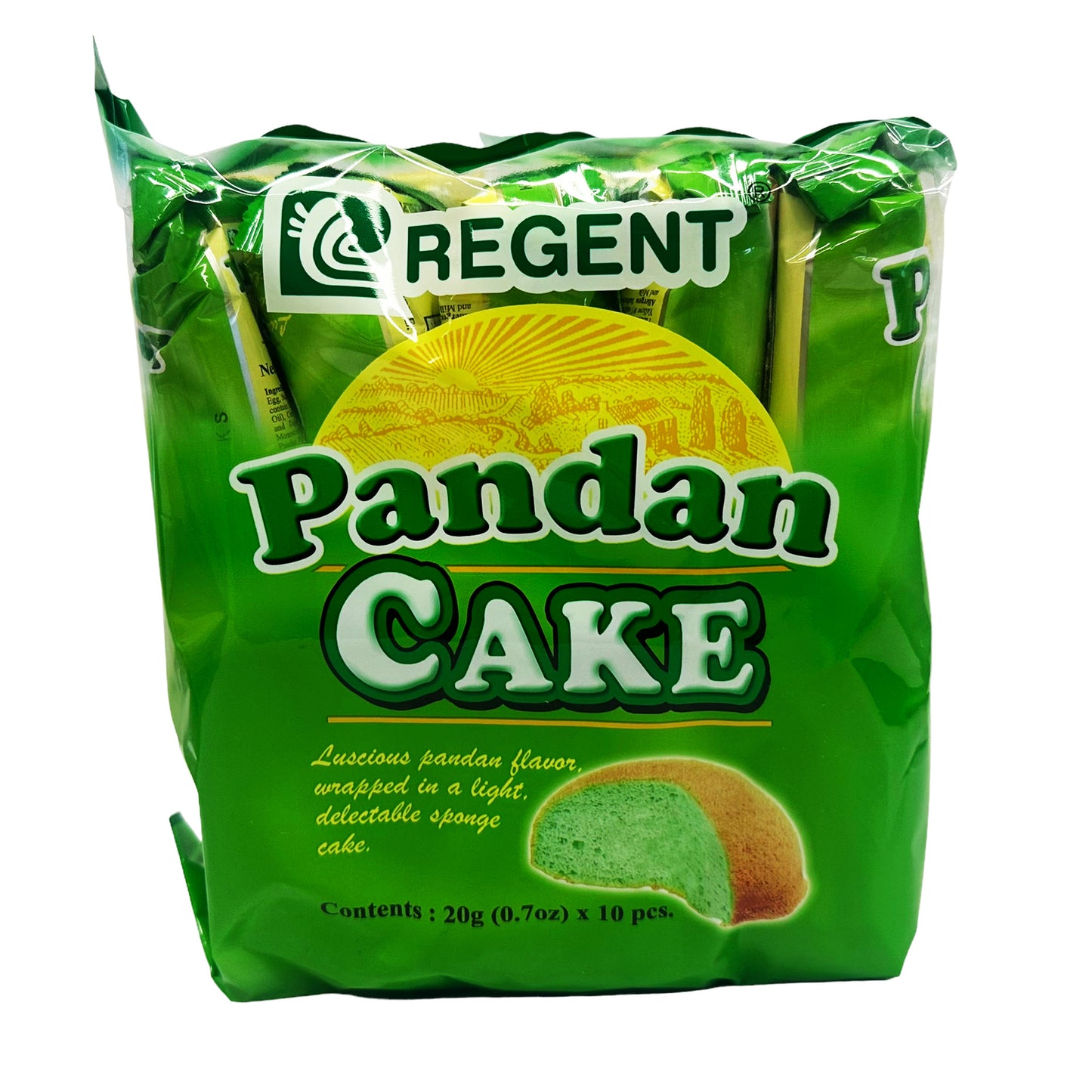 Front graphic image of Regent Pandan Cake 7oz