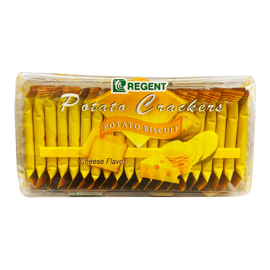 Front graphic image of Regent Potato Crackers Biscuits - Cheese Flavor 7oz (200g)