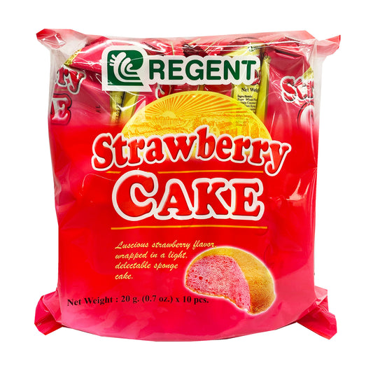 Front graphic image of Regent Strawberry Cake 7oz