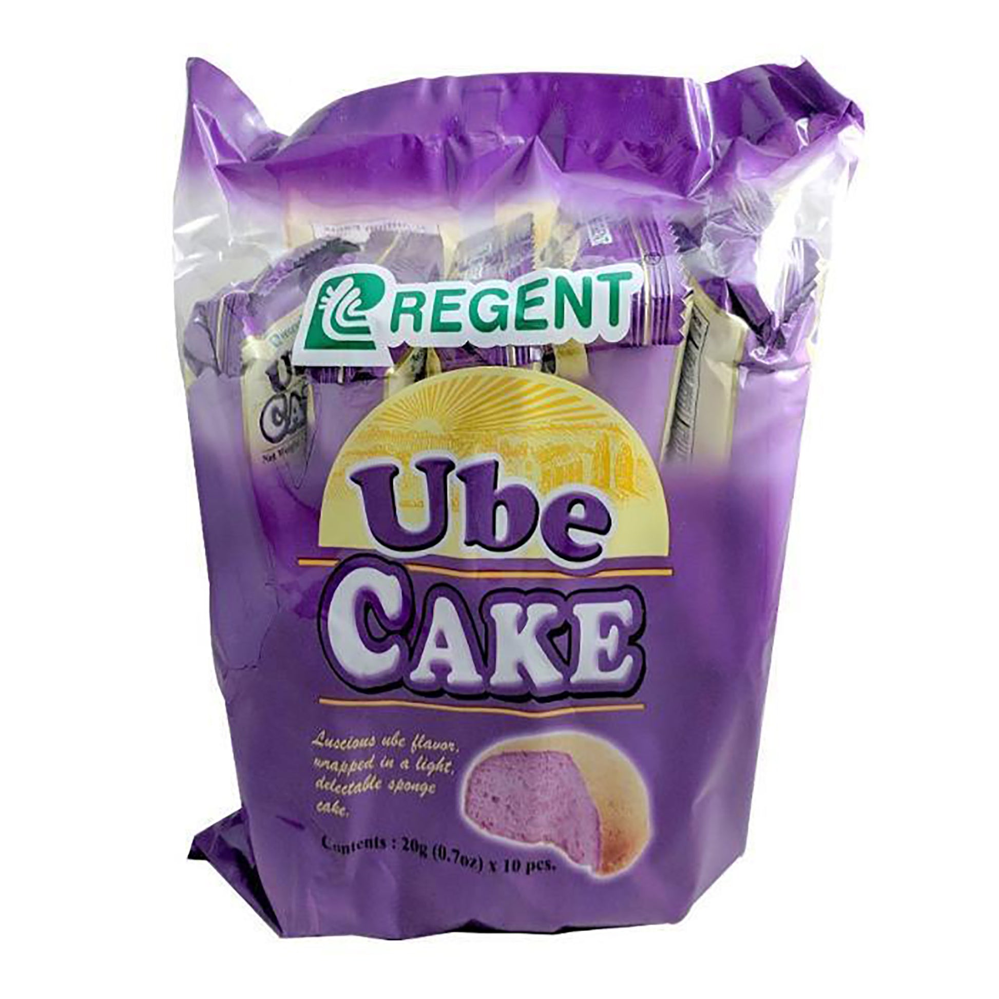 Front graphic image of Regent Ube Cake 7oz