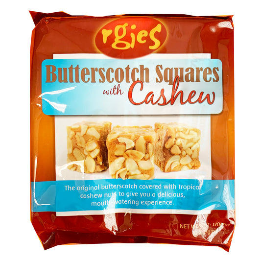 Front graphic image of Rgies Butterscotch Squares With Cashew 5.9oz