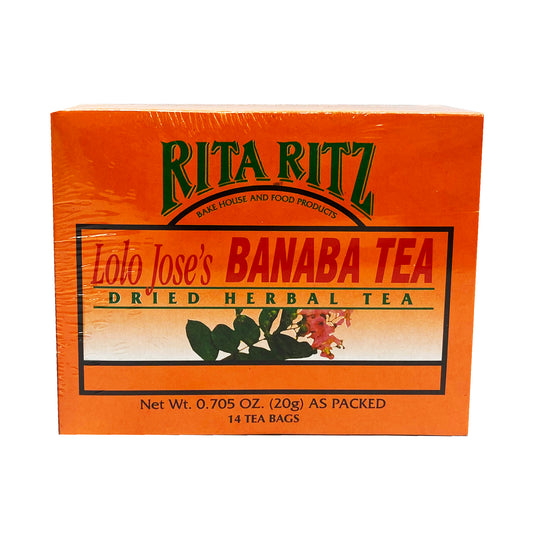 Front graphic image of Rita Ritz Lolo Jose's Banaba Dried Herbal Tea 0.7oz