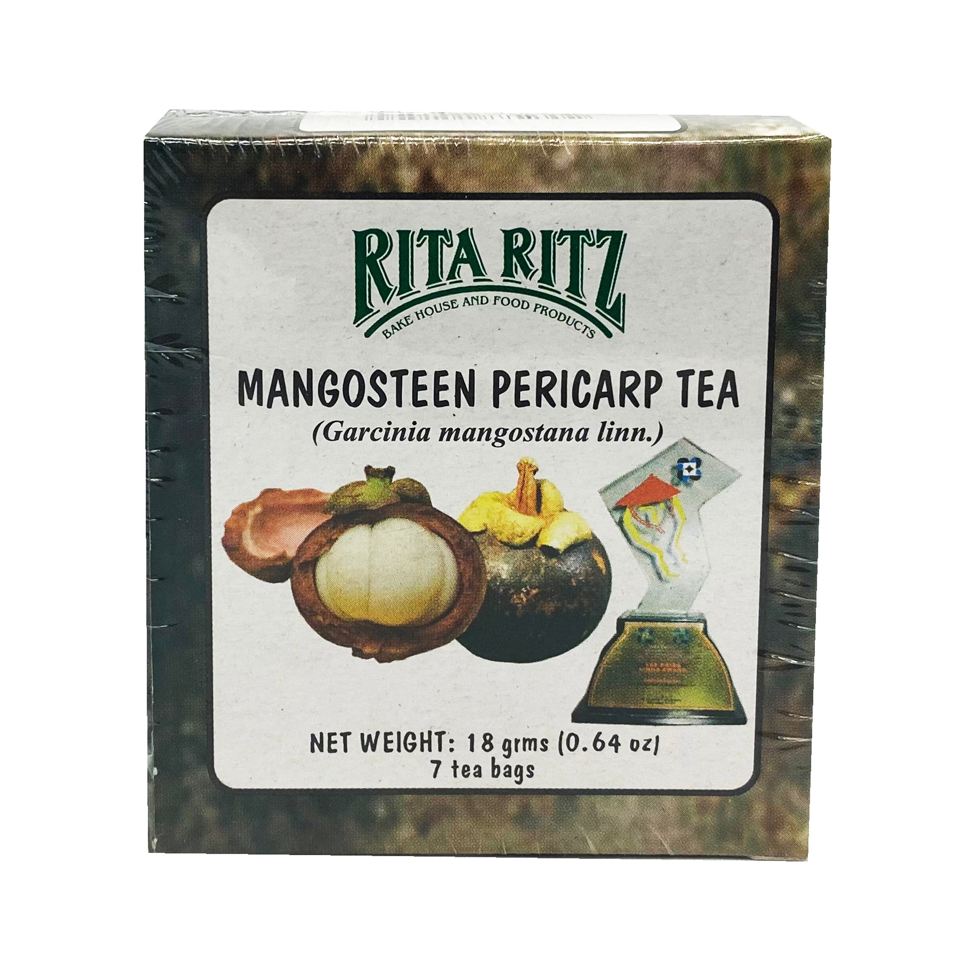 Front graphic image of Rita Ritz Mangosteen Pericarp Tea 0.64oz