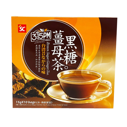 Front graphic image of SC 3:15PM Brown Sugar Ginger Tea 5.03oz - 3点1刻 黑糖姜母茶 5.03oz
