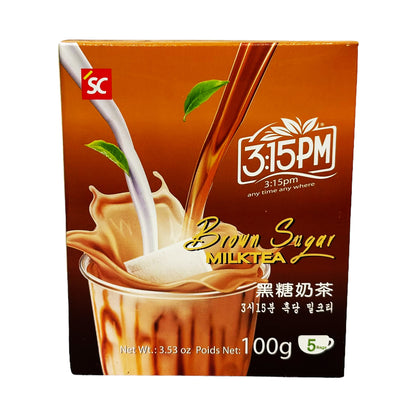 Front graphic image of SC 3:15PM Brown Sugar Milk Tea 3.53oz