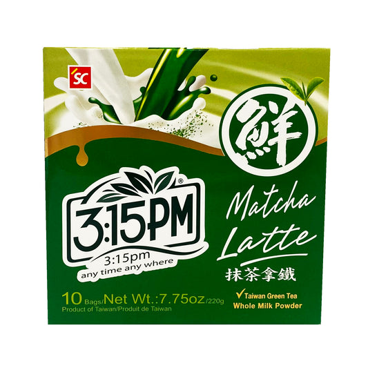 Front graphic image of SC 3:15PM Matcha Latte 7.75oz - 3点1刻 抹茶拿铁 7.75oz