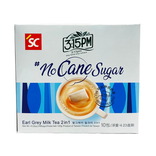 Front graphic image of SC 3:15PM No Cane Sugar Earl Grey Milk Tea 2 in 1 4.23oz - 3點1刻 就要少吃糖 二合一经典伯爵奶茶 4.23oz