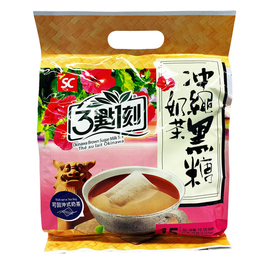Front graphic image of SC 3:15PM Okinawa Brown Sugar Milk Tea 10.58oz - 3点1刻 冲绳黑糖奶茶 10.58oz