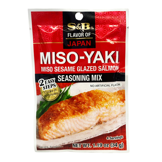 Front graphic image of S&B Miso-Yaki Seasoning Mix 1.19oz (34g)