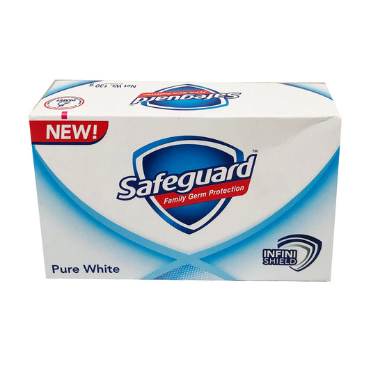 Front graphic view of Safeguard Soap Pure White 4.5oz
