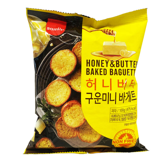 Front graphic image of Samlip Baked Baguette Snack - Honey & Butter Flavor 3.53oz (100g)