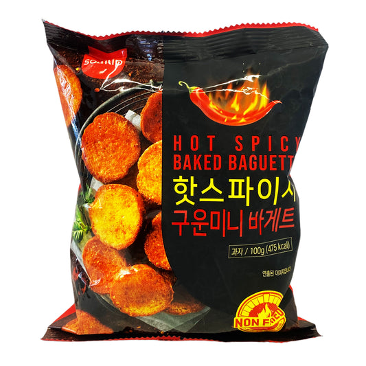 Front graphic image of Samlip Baked Baguette Snack - Hot Spicy Flavor 3.53oz (100g)