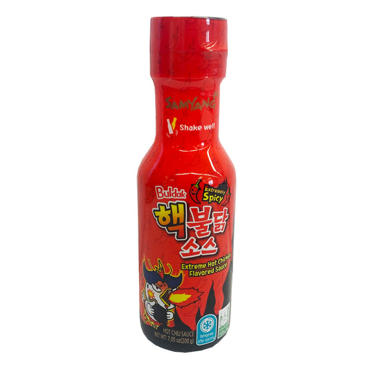 Front graphic image of Samyang Buldak Hot Chicken Flavor Sauce - Extra Hot 7.05oz