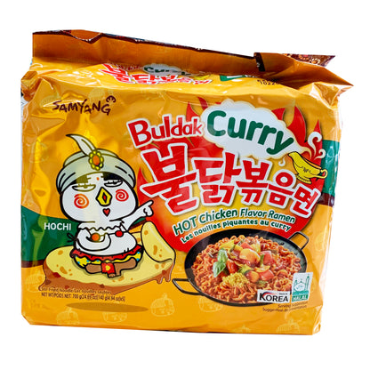 Front graphic image of Samyang Hot Chicken Ramen - Buldak Curry Flavor 5 Pack 24.69oz