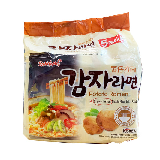 Front graphic image of Samyang Potato Ramen 5 Pack 21.15oz
